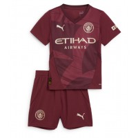 Maglie da calcio Manchester City Ruben Dias #3 Terza Maglia Bambino 2024-25 Manica Corta (+ Pantaloni corti)